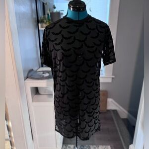 Nasty Gal Sheer Bats Tunic/Shirt Dress